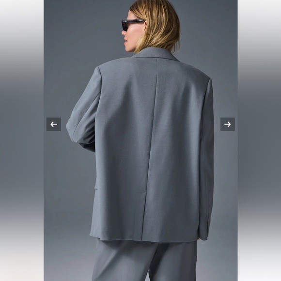 ALO Yoga First-Class Blazer Steel Grey Size XS - Picture 3 of 8